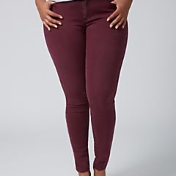 burgundy jegging